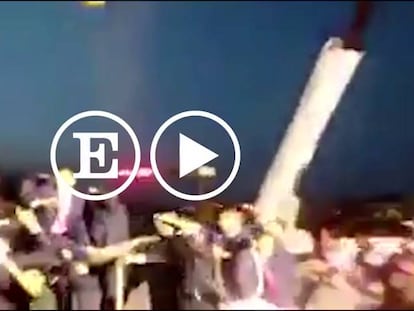 Video: President Maduro of Venezuela pelted with eggs