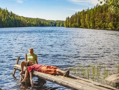 Un lago en el parque nacional de Helvetinjärvi, en la región finlandesa de Pirkanmaa. En vídeo, nueve aventuras fuera de Helsinki.