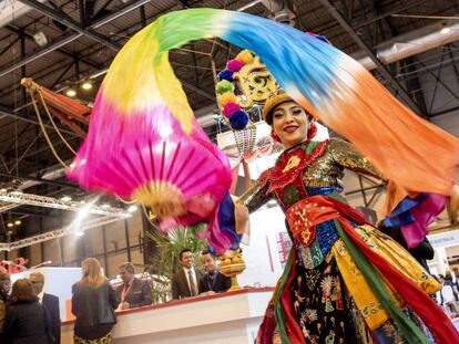 El estand de Indonesia en Fitur 2019, que se celebra en la Feria de Madrid hasta este domingo, 27 de enero.