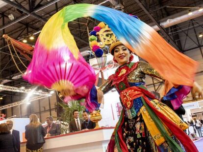 El estand de Indonesia en Fitur 2019, que se celebra en la Feria de Madrid hasta este domingo, 27 de enero.