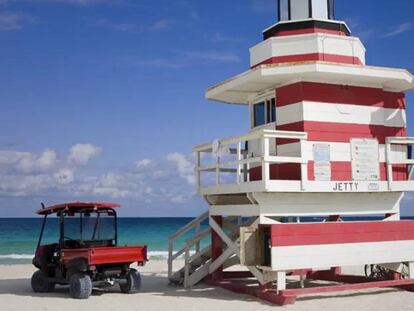 Miami Beach, la playa de las casetas de colores