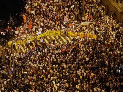 Imagen aérea de la protesta en Río.