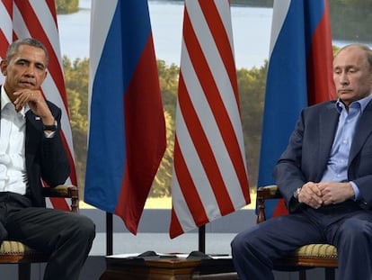 Reunión entre Obama y Putin en la cumbre del G8.