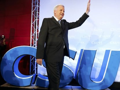 El líder de la CSU anoche en Munich.