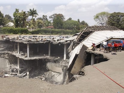 Así ha quedado el centro comercial de Nairobi.