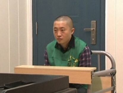 El periodista Chen, durante su confesión.