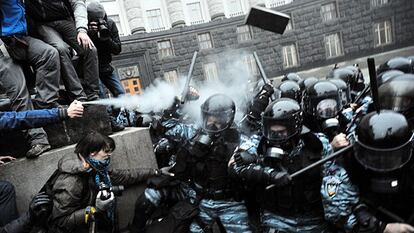 Imágenes de la manifestación en la capital ucrania.