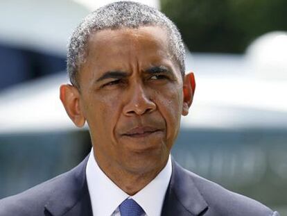 O presidente Obama durante reunião sobre a situação do Iraque.