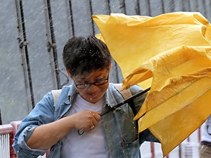 El tifón Neoguri llega a las costas de Japón.