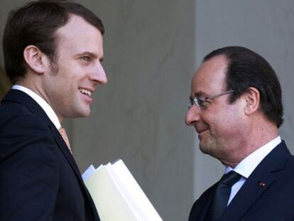 Hollande y Macron, en una foto de marzo.