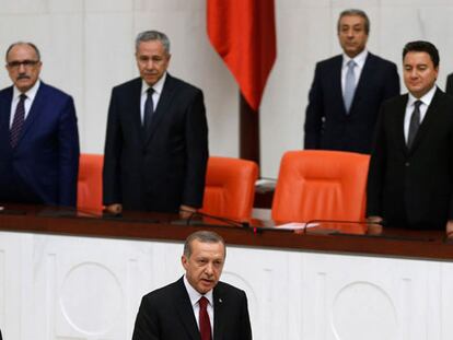 Erdogan, poco antes de prestar juramento en Ankara.