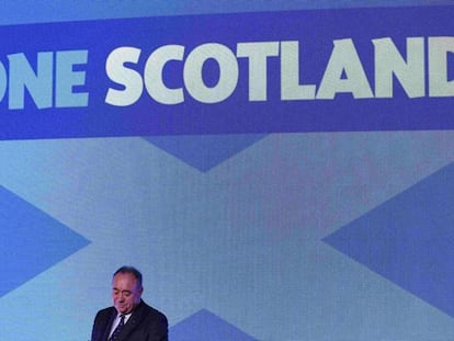 El primer ministro escocés, Alex Salmond, reconoce su derrota.