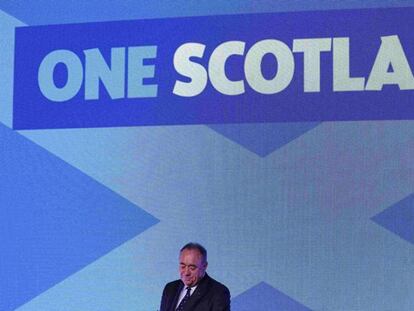 El primer ministro escocés, Alex Salmond, reconoce su derrota.