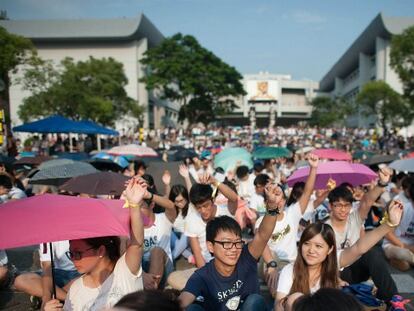 La Universidad China de Hong Kong, el 22 de septiembre Foto: AFP | Vídeo: Reuters