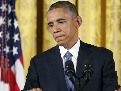 Obama, durante la rueda de prensa del miércoles en la Casa Blanca / Foto y vídeo de Reuters