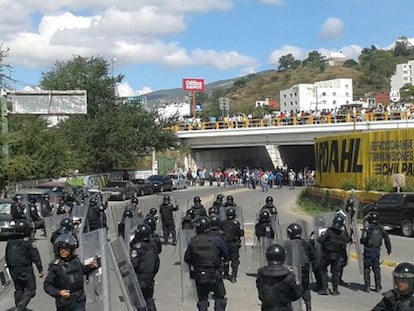 Distúrbios em Chilapancingo, no Estado de Guerrero.