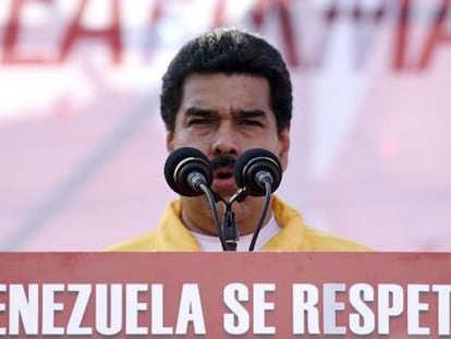 El presidente Maduro, este lunes en Caracas