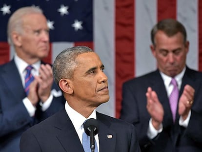 Obama durante o discurso.