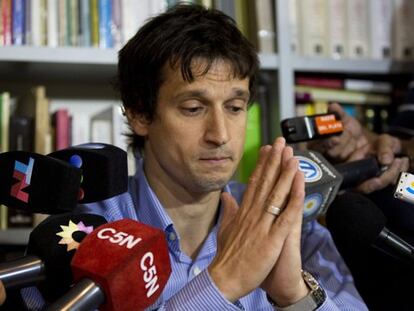 Diego Lagomarsino, en su rueda de prensa este miércoles.