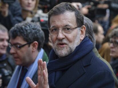 Rajoy llegando al Consejo Europeo.