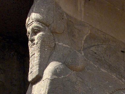 Relieve en el sitio arqueológico de Nimrud, al norte de Irak.