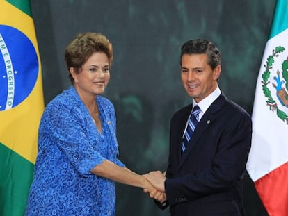 Dilma Roussef y Peña Nieto, en Ciudad de México.