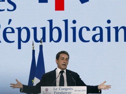 Sarkozy, en la presentación de su nuevo partido.