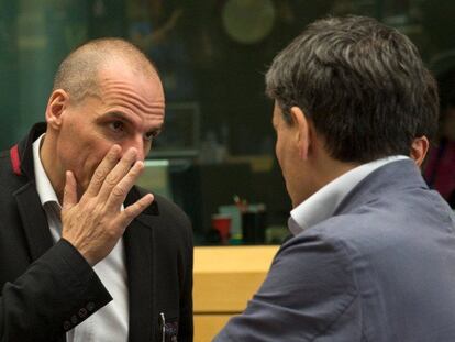 Varoufakis, este miércoles en el Eurogrupo.