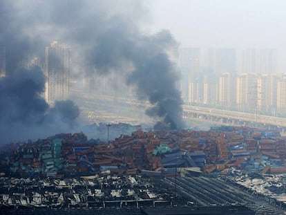 Un vecino de Tianjin: “Hubo una nube, como una bomba atómica”