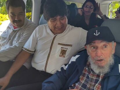 Maduro, Morales y Castro, hoy en La Habana.