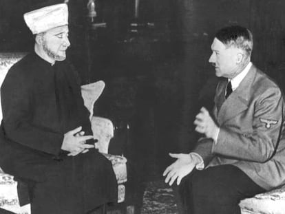 Hitler recibe al gran mufti de Jerusalén en 1941 en Alemania.