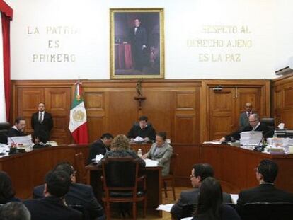 La sala de la Suprema Corte mexicana.