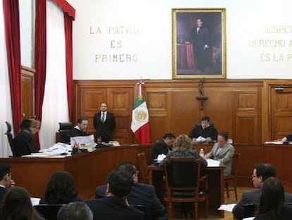 La sala de la Suprema Corte mexicana.