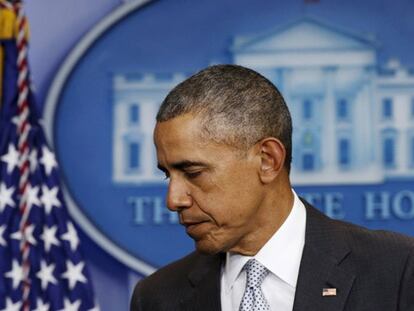 Obama durante su comparecencia