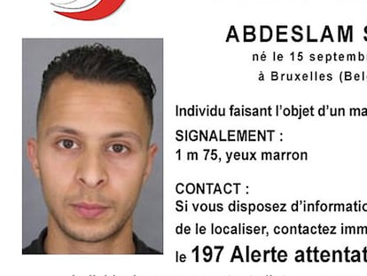 Salah Abdeslam, uno de los presuntos terroristas del ataque de París.