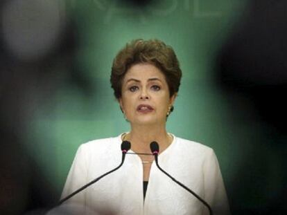 Dilma Rousseff en rueda de prensa este miércoles.