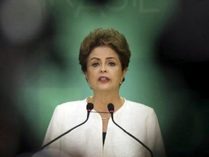 Dilma Rousseff en rueda de prensa este miércoles.