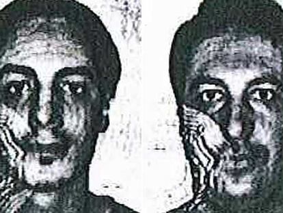 Los dos sospechosos buscados por la policía belga.
