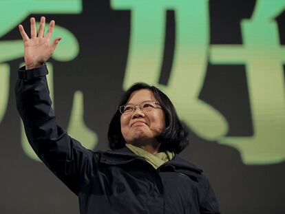 Tsai Ing-wen, tras conocer la victoria.