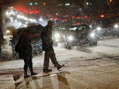 Una nevada en hora punta provoca el caos en Washington