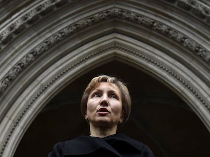 Marina Litvinenko, viuda del espía asesinado, en Londres.