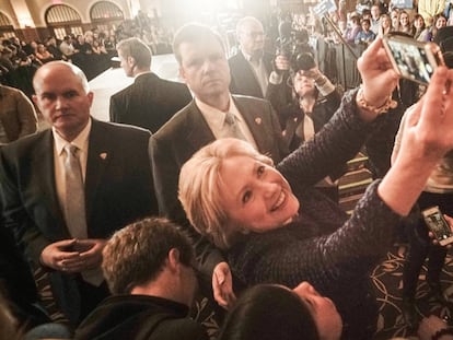 Hillary Clinton, em um ato em Iowa no passado sábado.