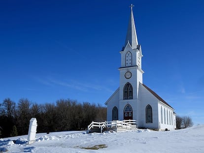 Igreja luterana em Iowa.