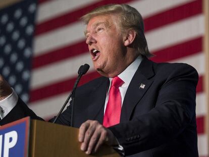 Donald Trump, el martes en New Hampshire.