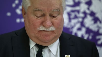 Lech Walesa en Barcelona en noviembre de 2015.