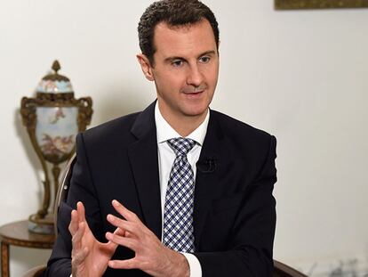 Bashar al-Assad, durante a entrevista neste sábado.