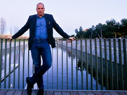 Yanis Varoufakis, este sábado en Madrid.