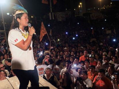 La candidata presidencial por el partido político Fuerza Popular, Keiko Fujimori este miércoles.