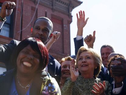 Hillary Clinton, em um ato de campanha.