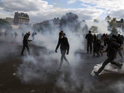 França: Manifestação contra a reforma trabalhista em Paris, nesta quinta-feira.